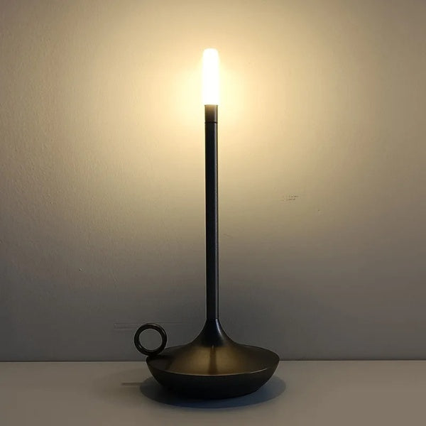 lampe-de-table-noir-bougie